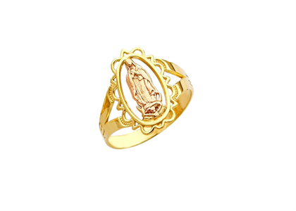 Two Tone Plated Mother Mary Fashion ring